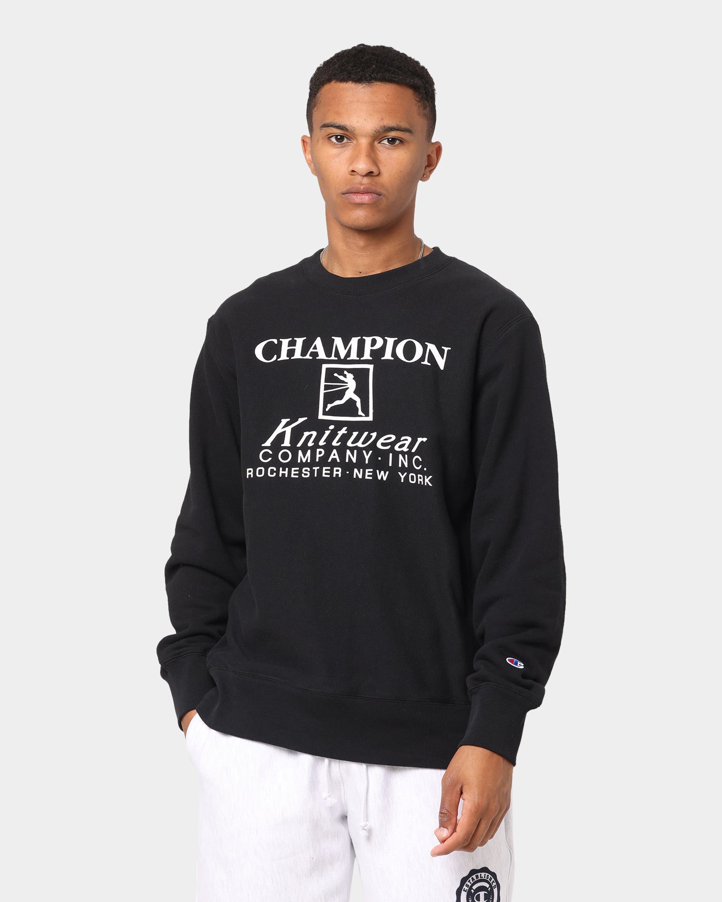 Champion Rebound French Terry Archive Crewneck Black