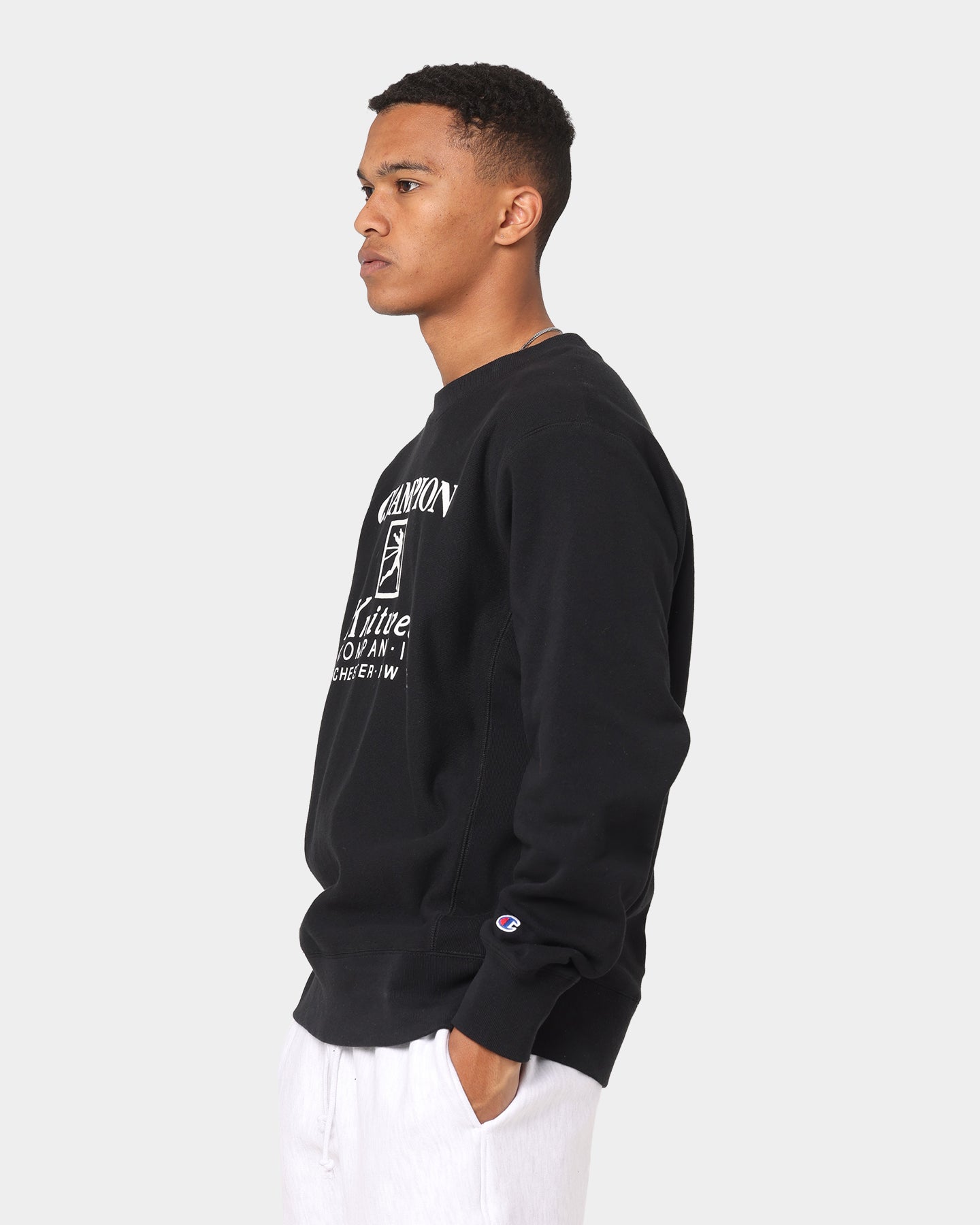 Champion Rebound French Terry Archive Crewneck Black