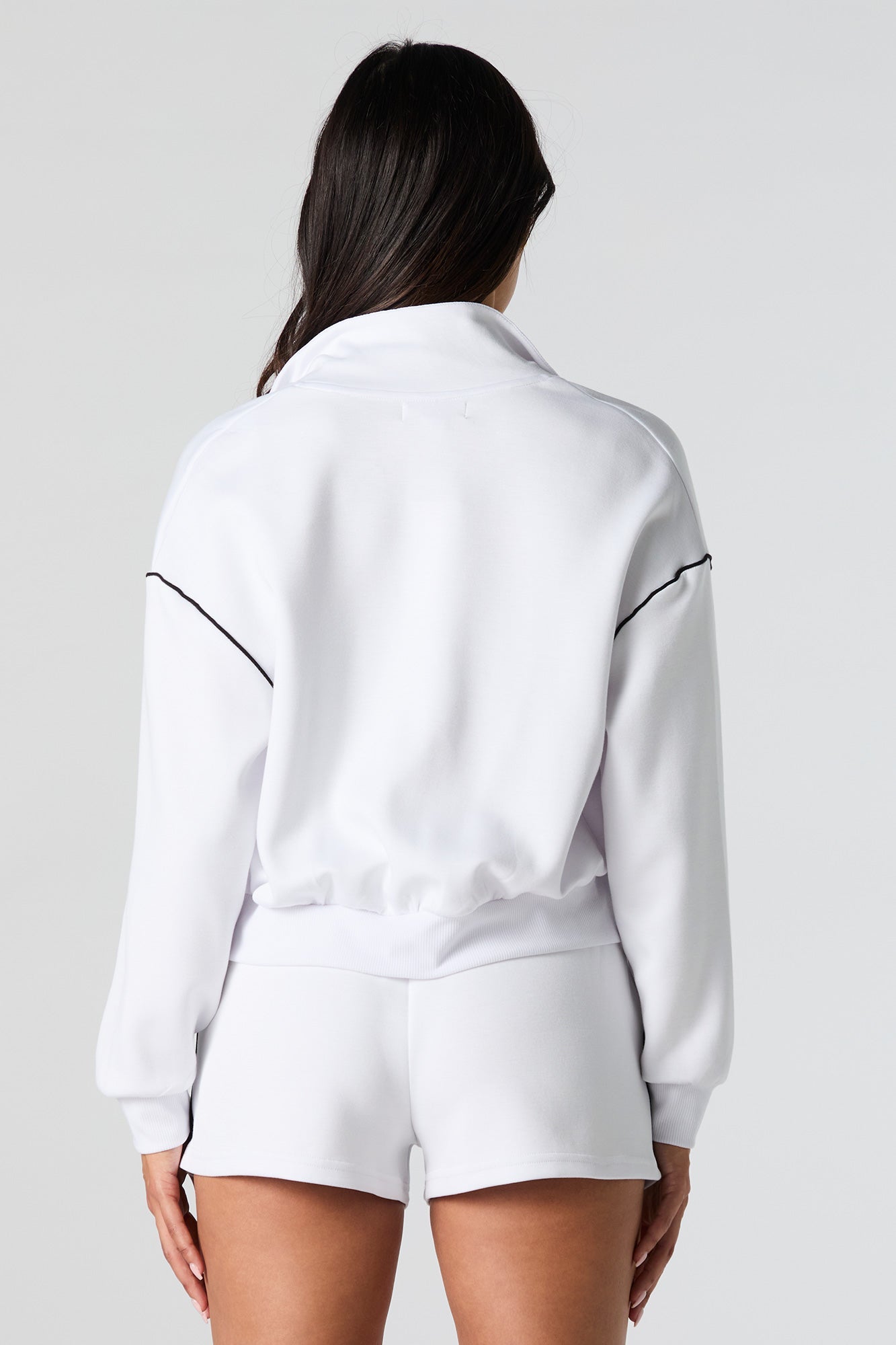 Active Contrast Stitch Zip-Up Jacket