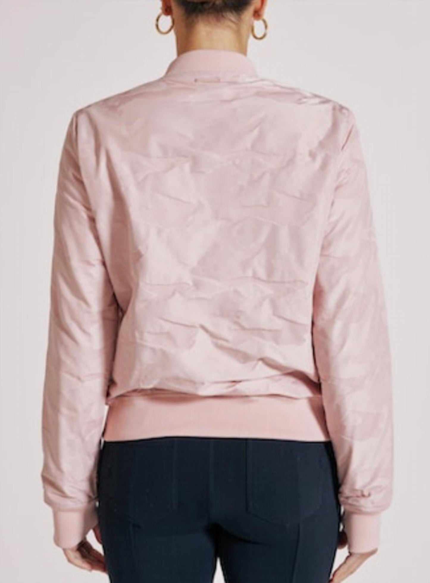 Camo Reversible Bomber Jacket In Peach Blush