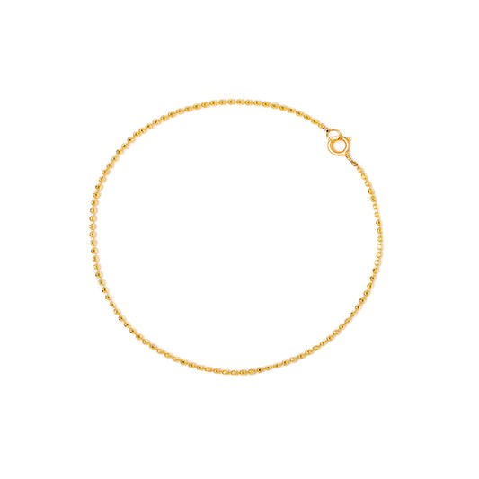 Diamond-Cut Ball Chain Bracelet | 10k Gold