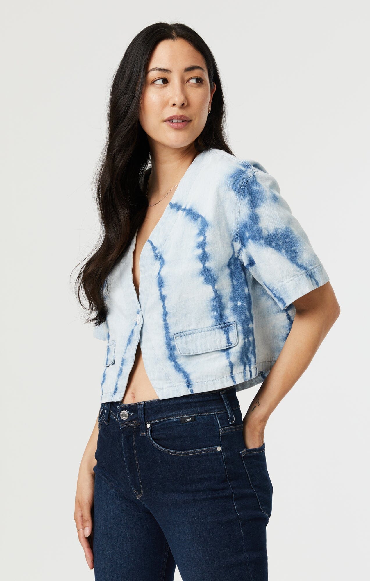 TIE DYE SHIRT IN INDIGO