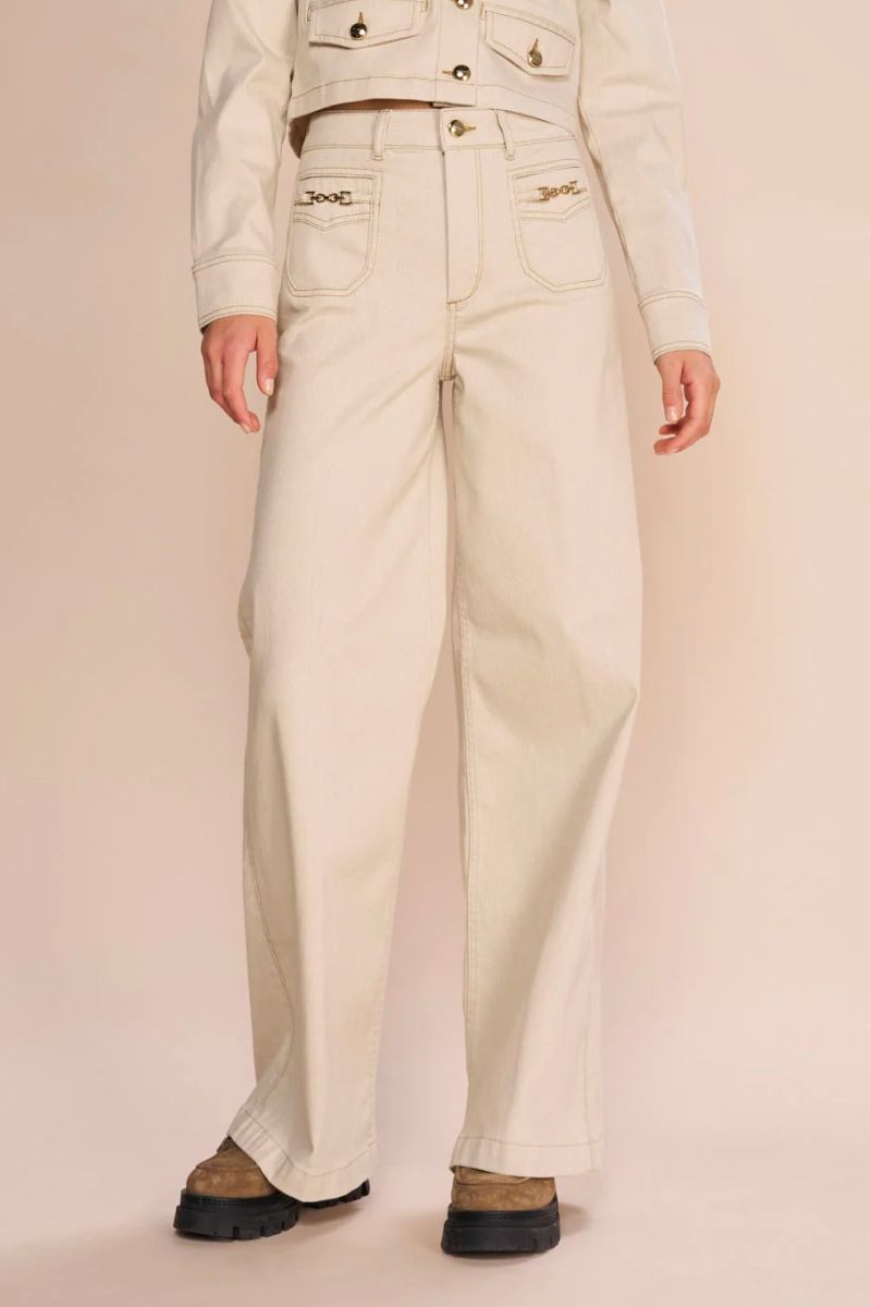 Colette Shimmer Pant | Summer Sand | Bukser fra Mos Mosh