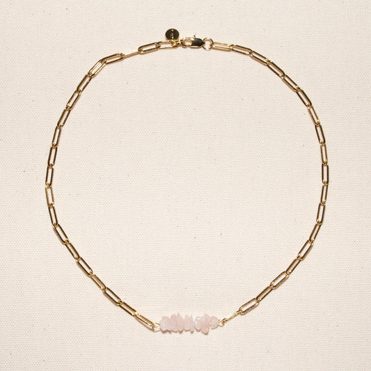 Sandrine Rose Quartz Necklace