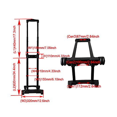 BQLZR R018 Plastic 20 inch Travel Suitcase Luggage Trolley Telescopic Handle Aluminium Alloy Pull