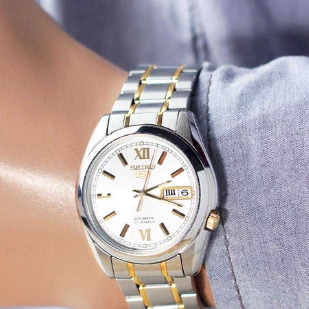 SEIKO 5 SNKL57K1 AUTOMATIC STAINLESS STEEL MEN'S TWO TONE WATCH