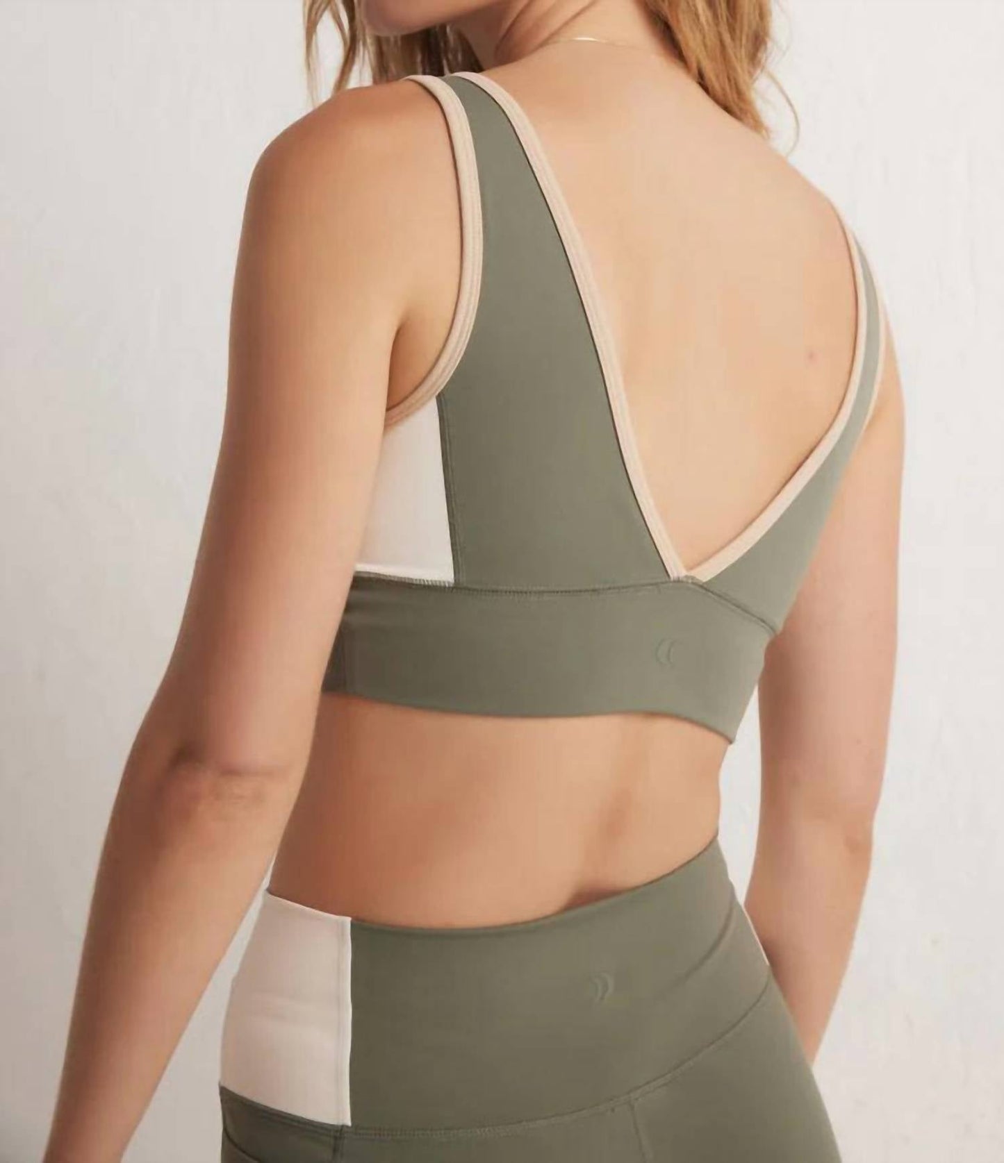 Side Step Tank Bra In Olive Crush