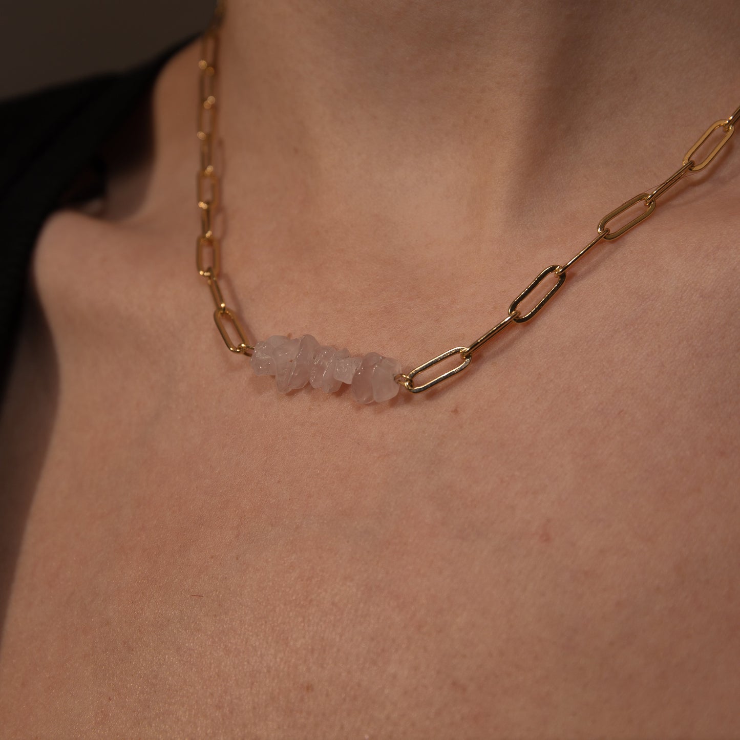 Sandrine Rose Quartz Necklace