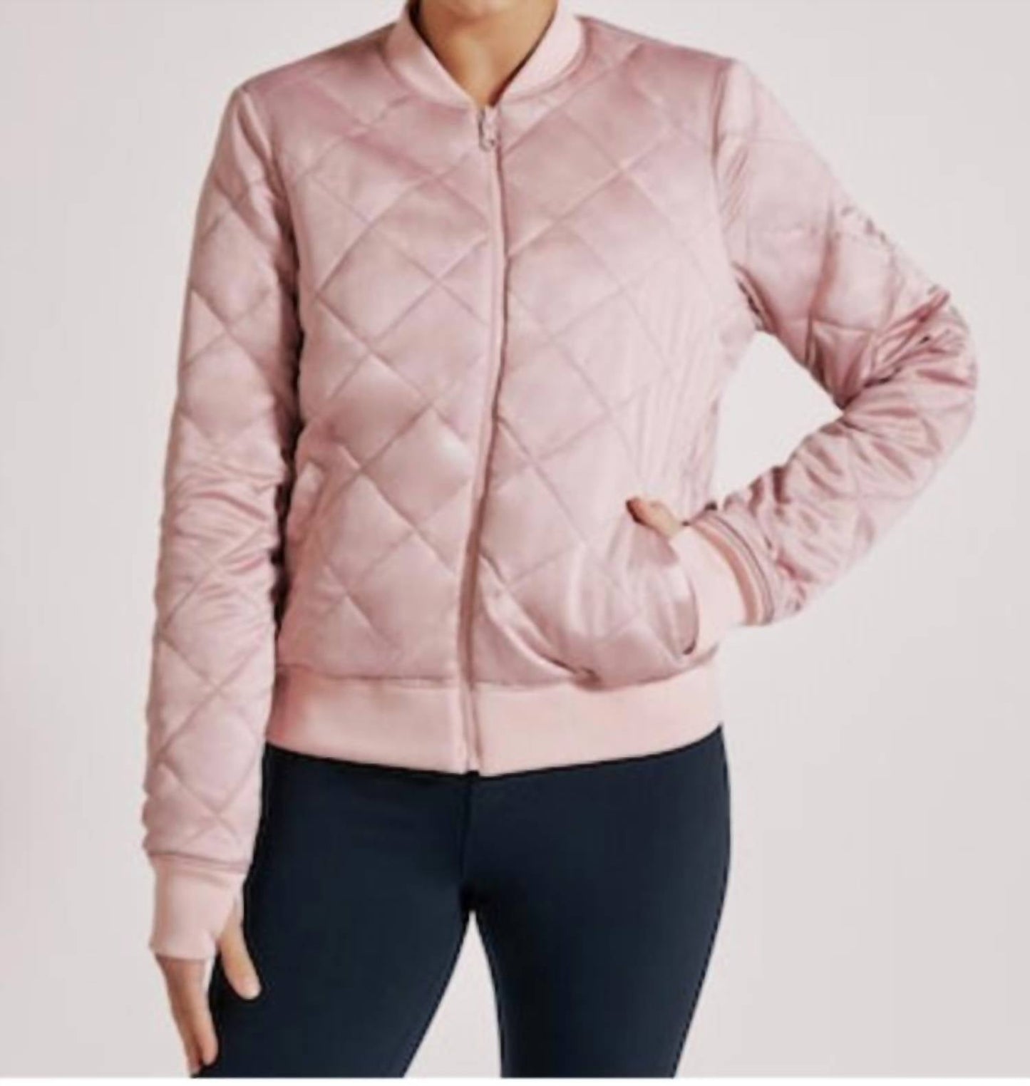 Camo Reversible Bomber Jacket In Peach Blush