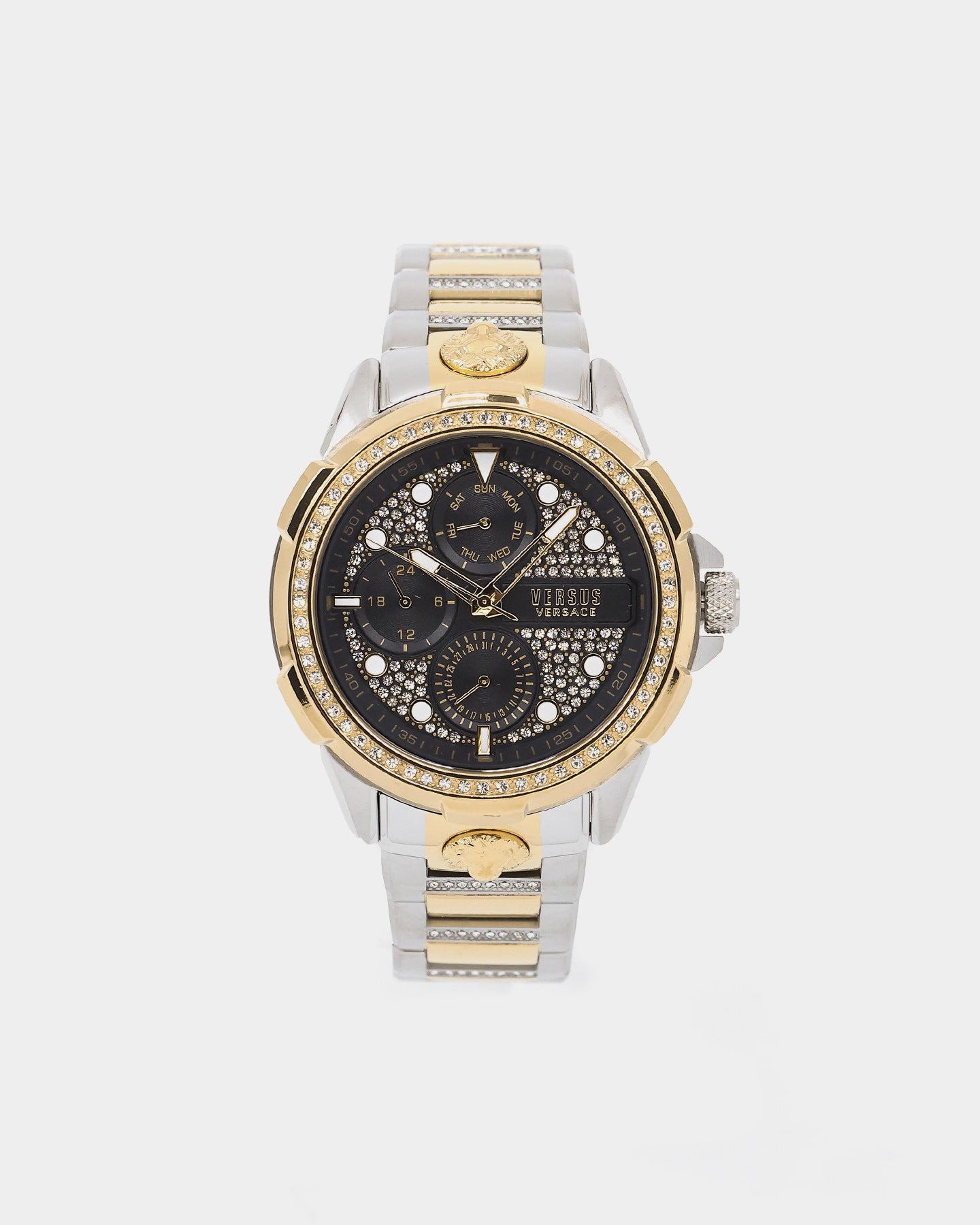 Versus Versace 6eme Arrondissement Crystal Watch Yellow Gold