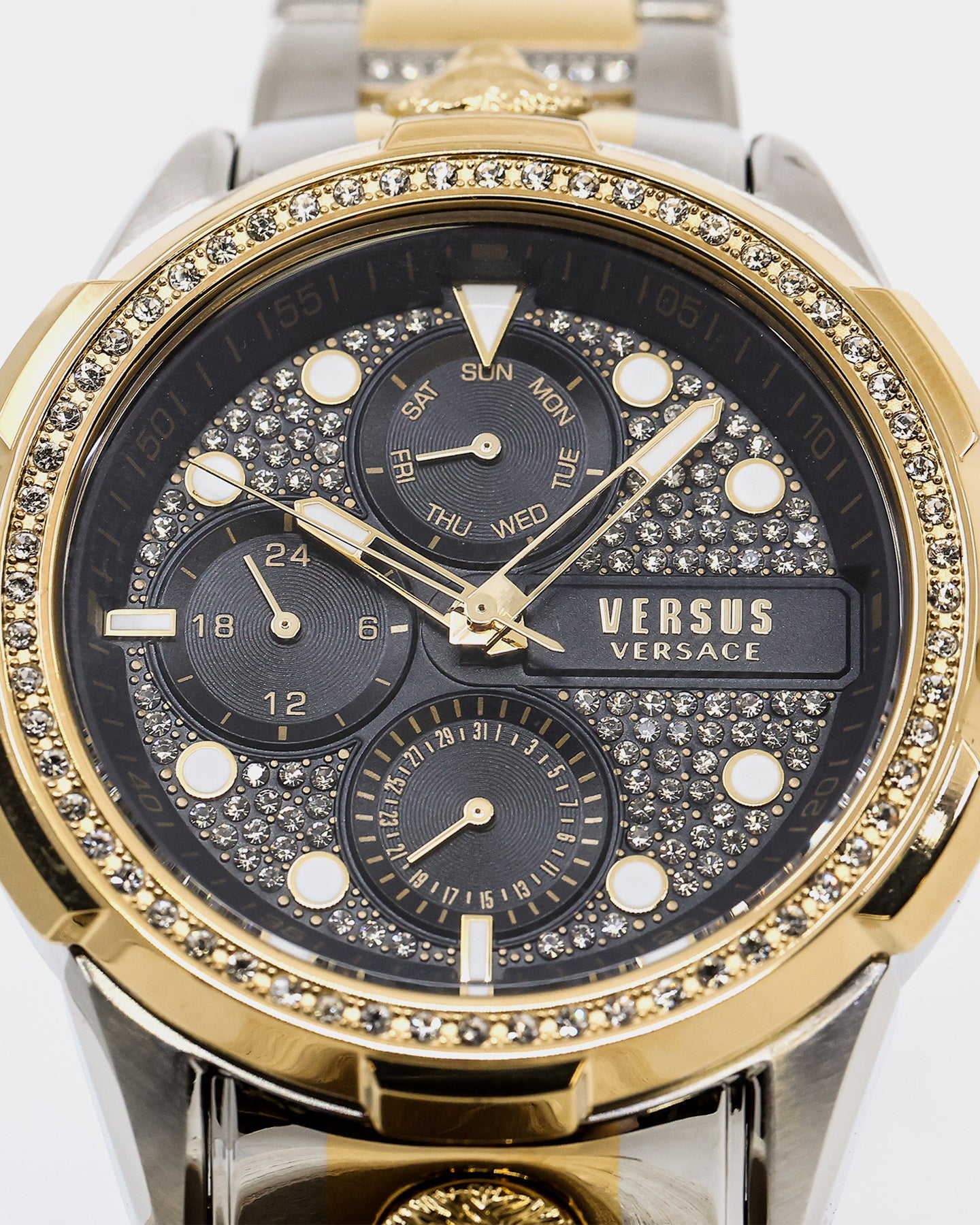 Versus Versace 6eme Arrondissement Crystal Watch Yellow Gold