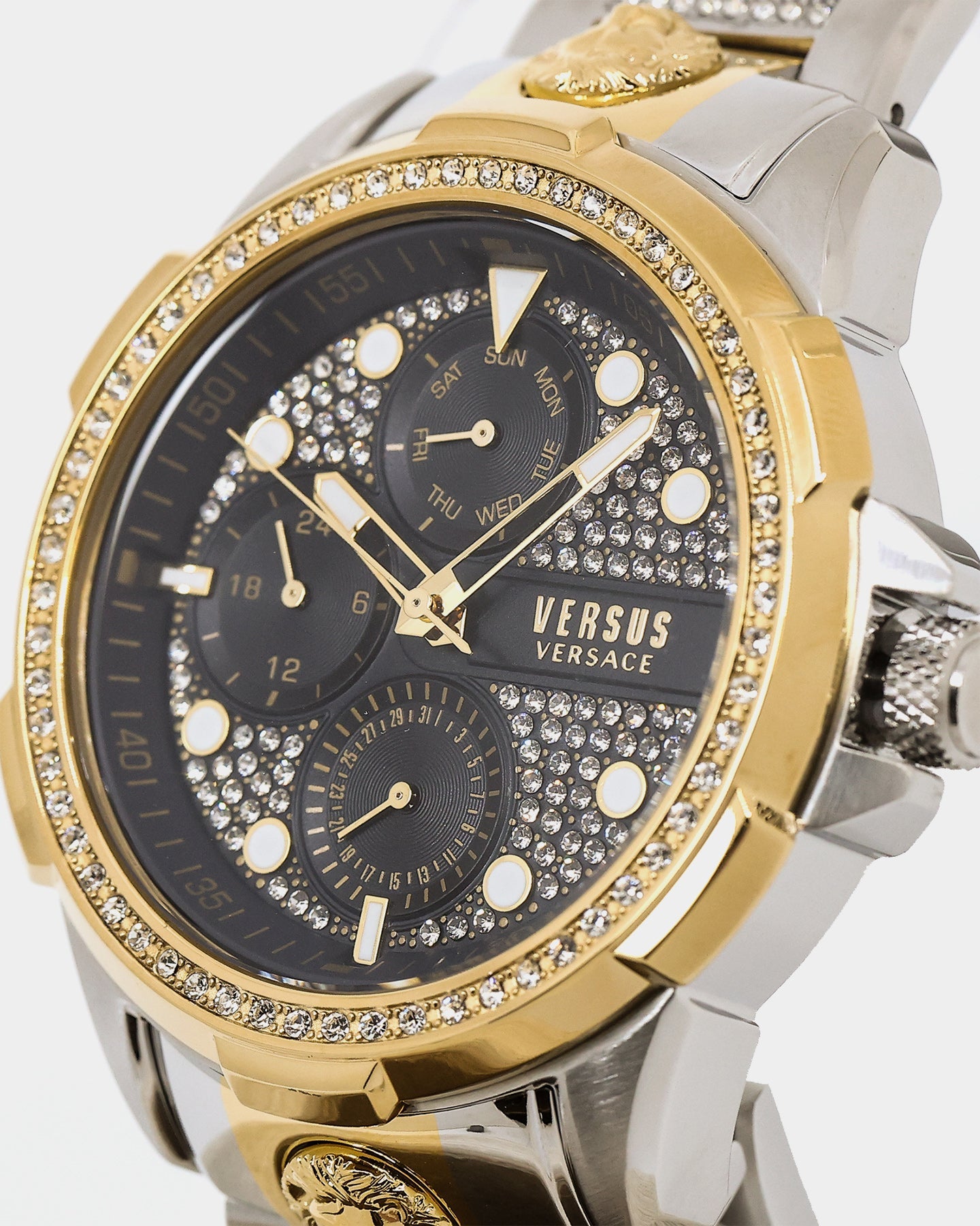 Versus Versace 6eme Arrondissement Crystal Watch Yellow Gold