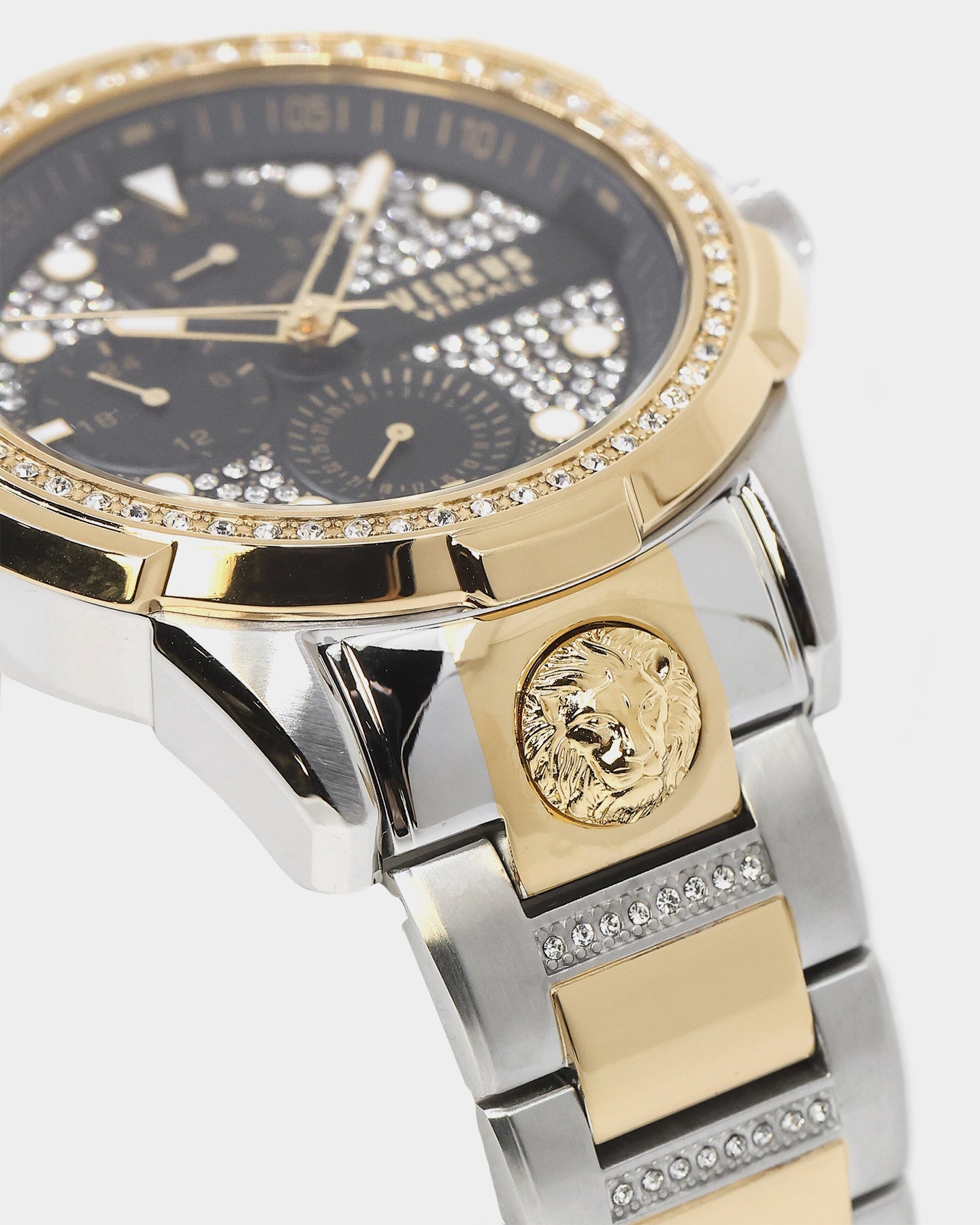 Versus Versace 6eme Arrondissement Crystal Watch Yellow Gold