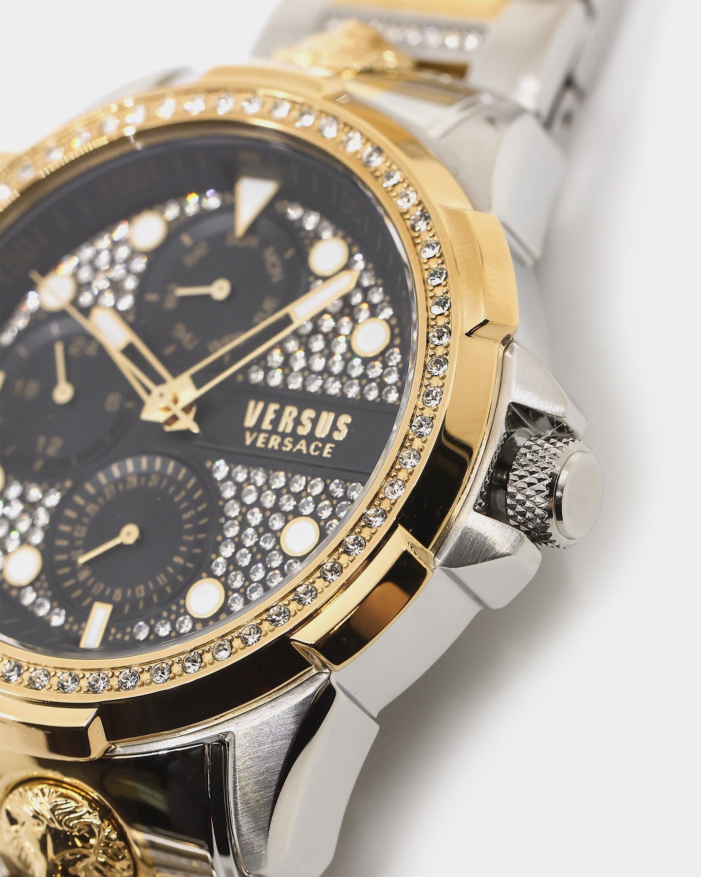 Versus Versace 6eme Arrondissement Crystal Watch Yellow Gold