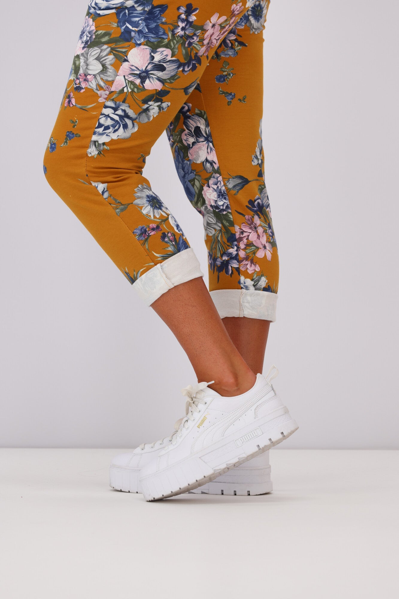 Beau Denver Floral Mustard Trousers