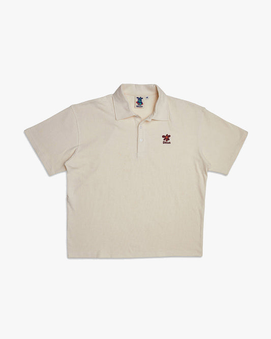 Deus Ex Machina Stokes Records Polo - Dirty White