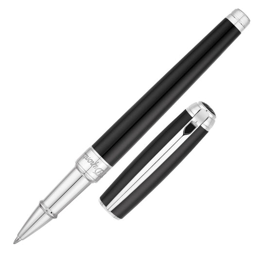 S.T. Dupont Line D Medium Rollerball Pen Black With Palladium Trim