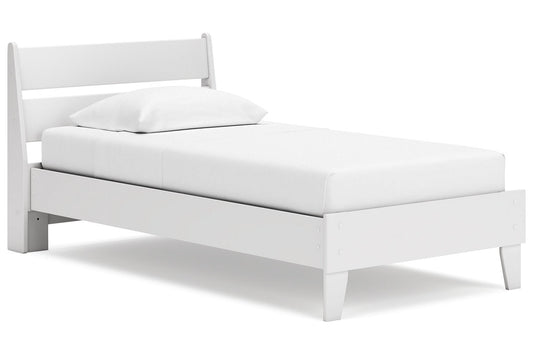 Socalle Two-tone Twin Panel Platform Bed