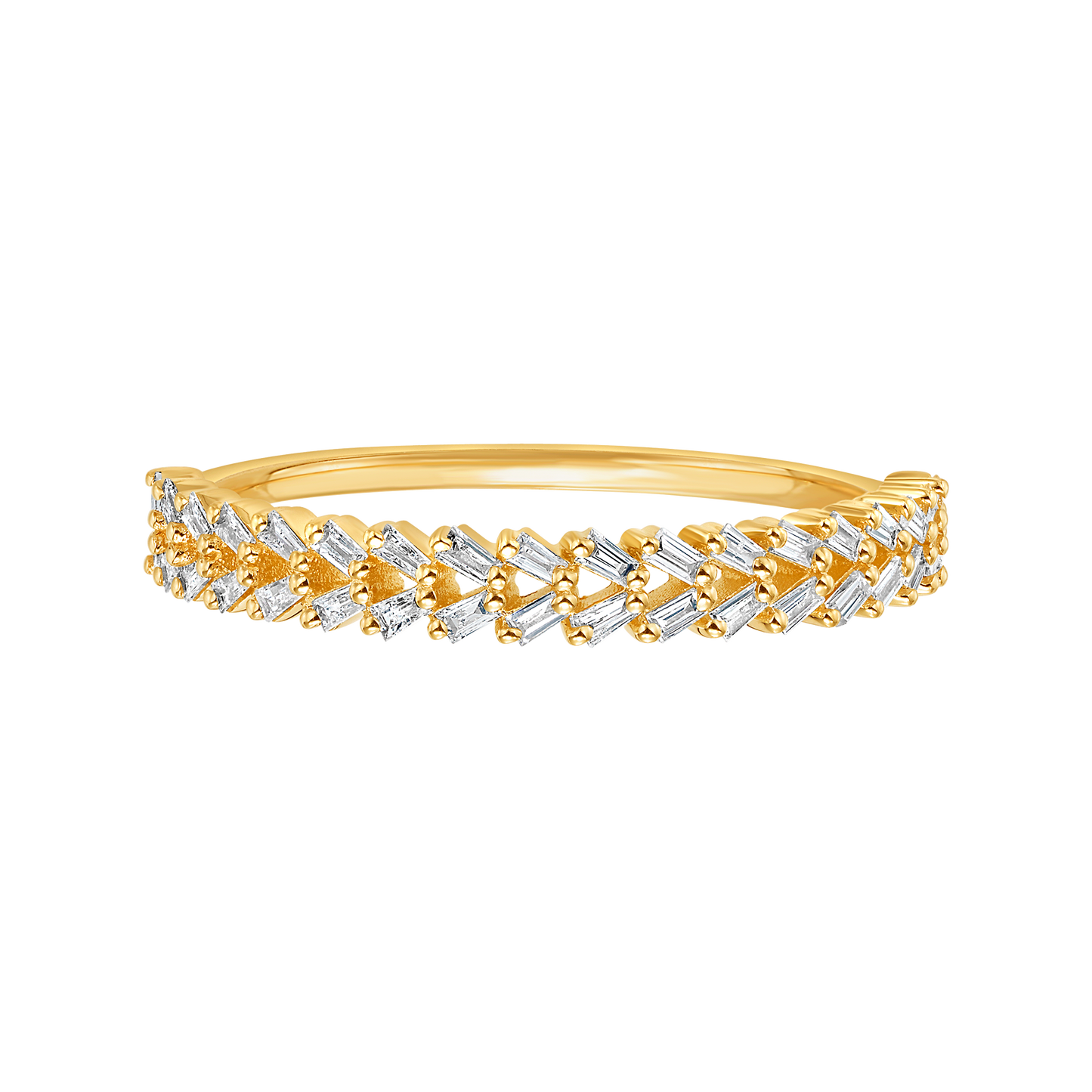 Solid Gold Diamond Rope Of Love Ring