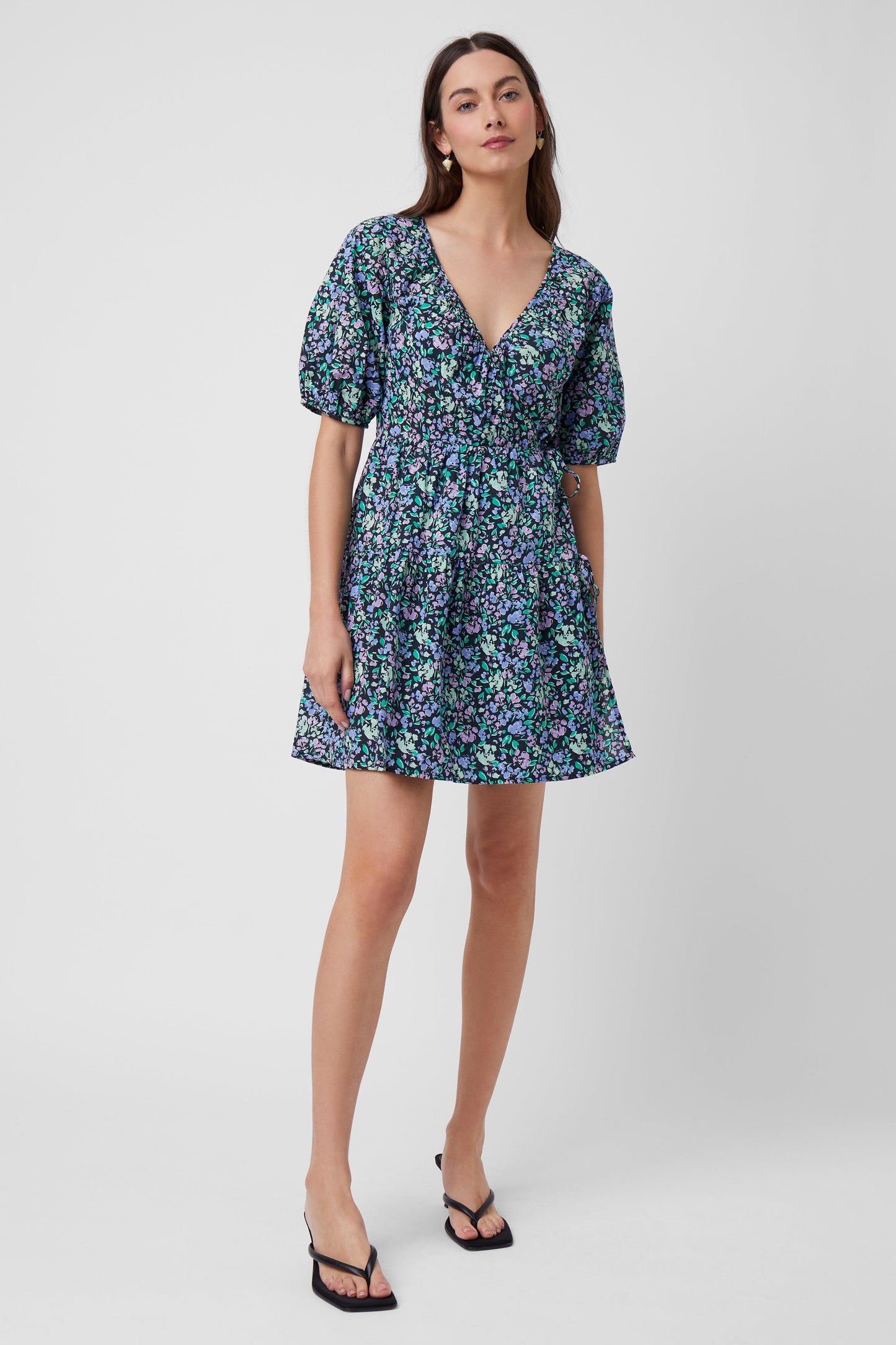 Zinnia Organic Wrap Mini Dress