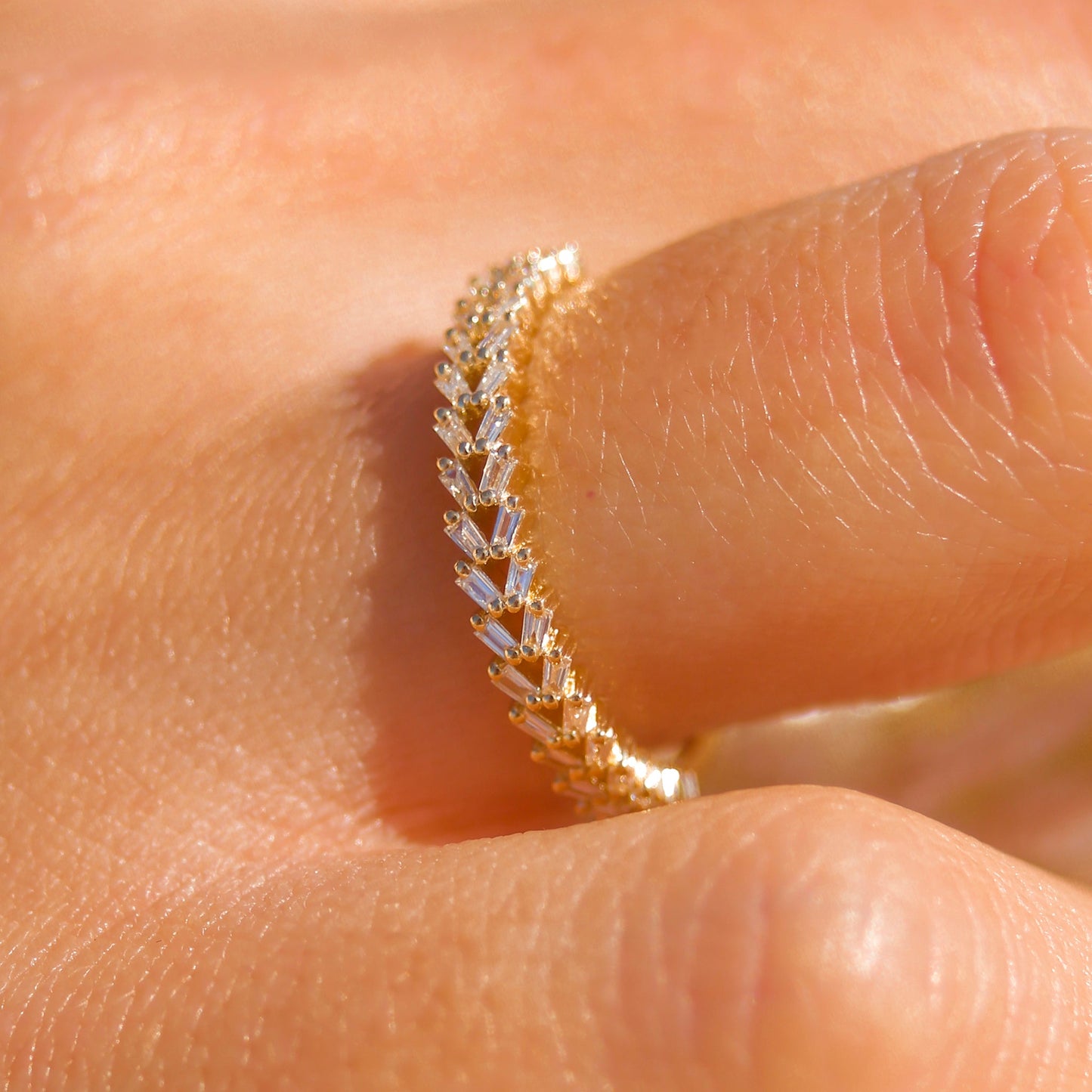 Solid Gold Diamond Rope Of Love Ring