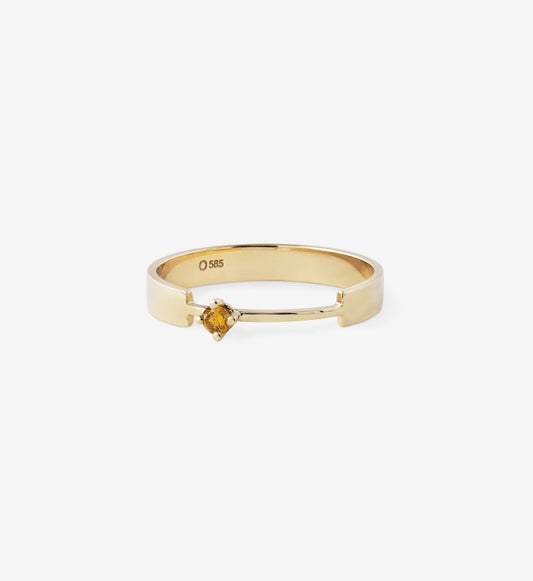 Yellow Diamond Ring 0.05 in 14K Gold