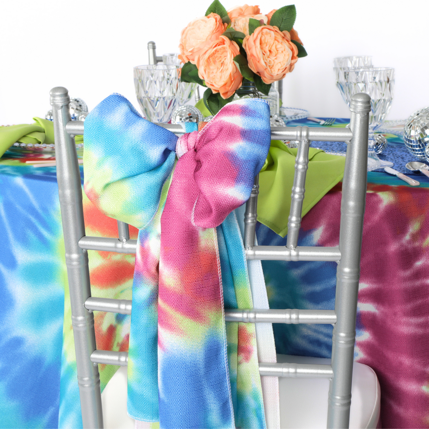 Tie-Dye Chair Sash 7"x108"