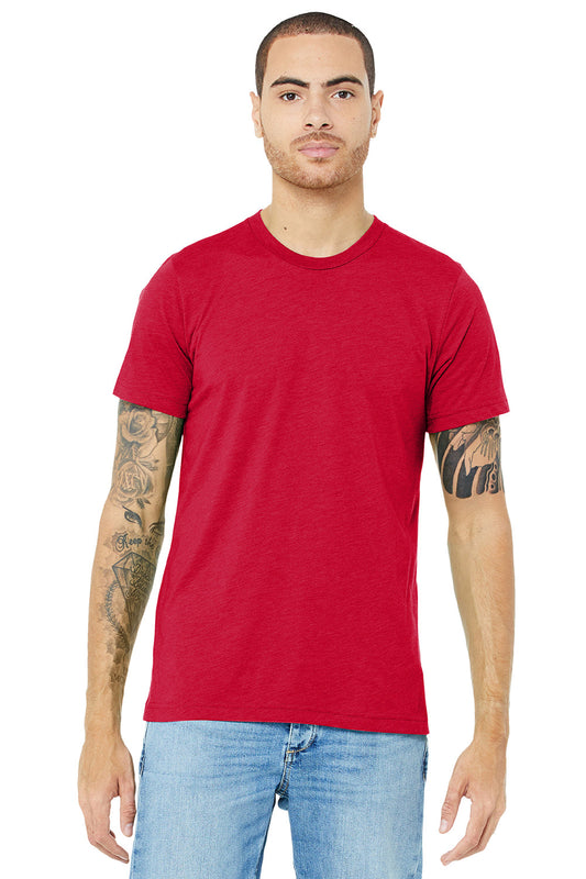 Bella + Canvas Mens Short Sleeve Crewneck T-Shirt - Solid Red