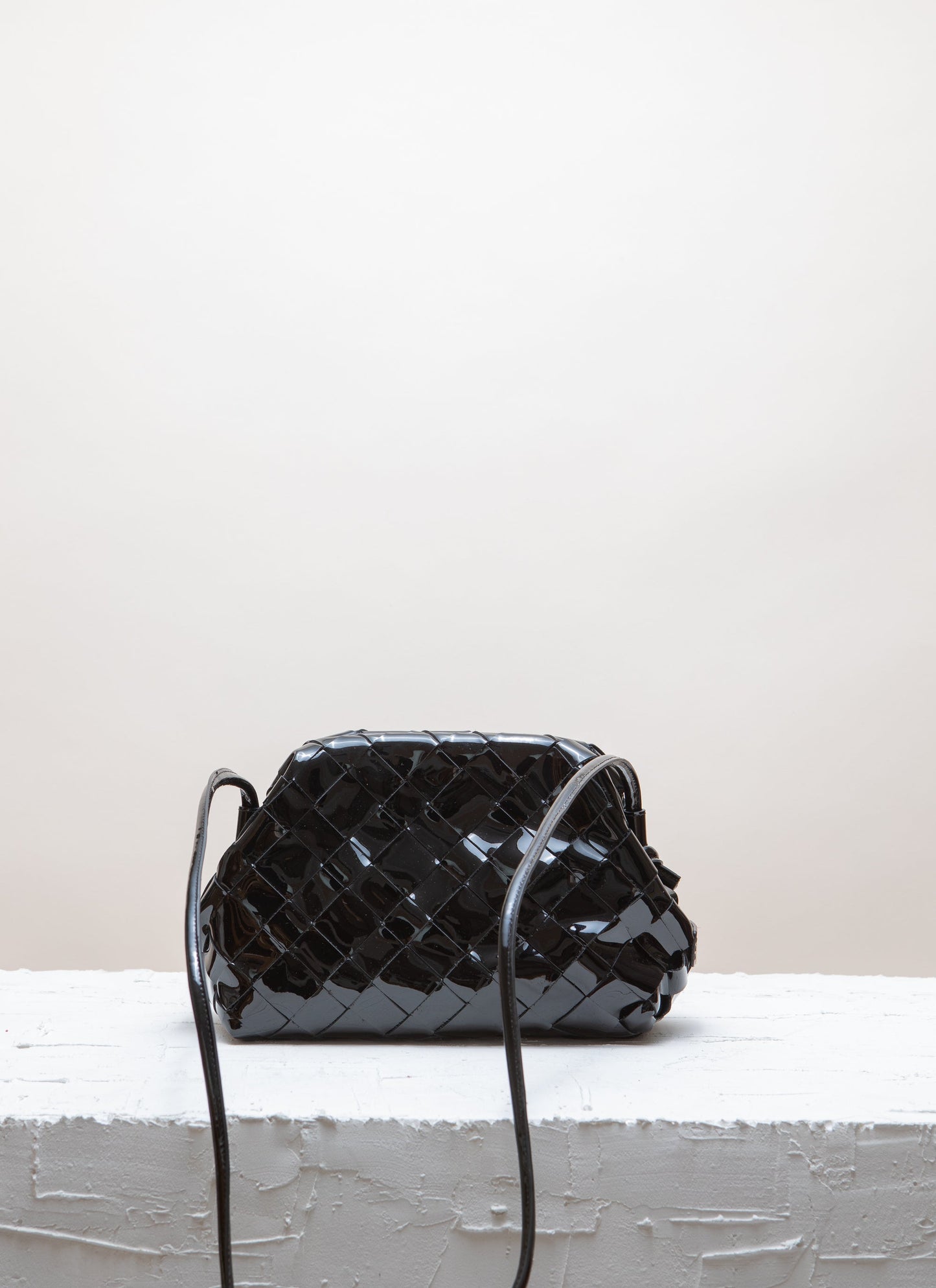 AIMEE Black Patent Clutch