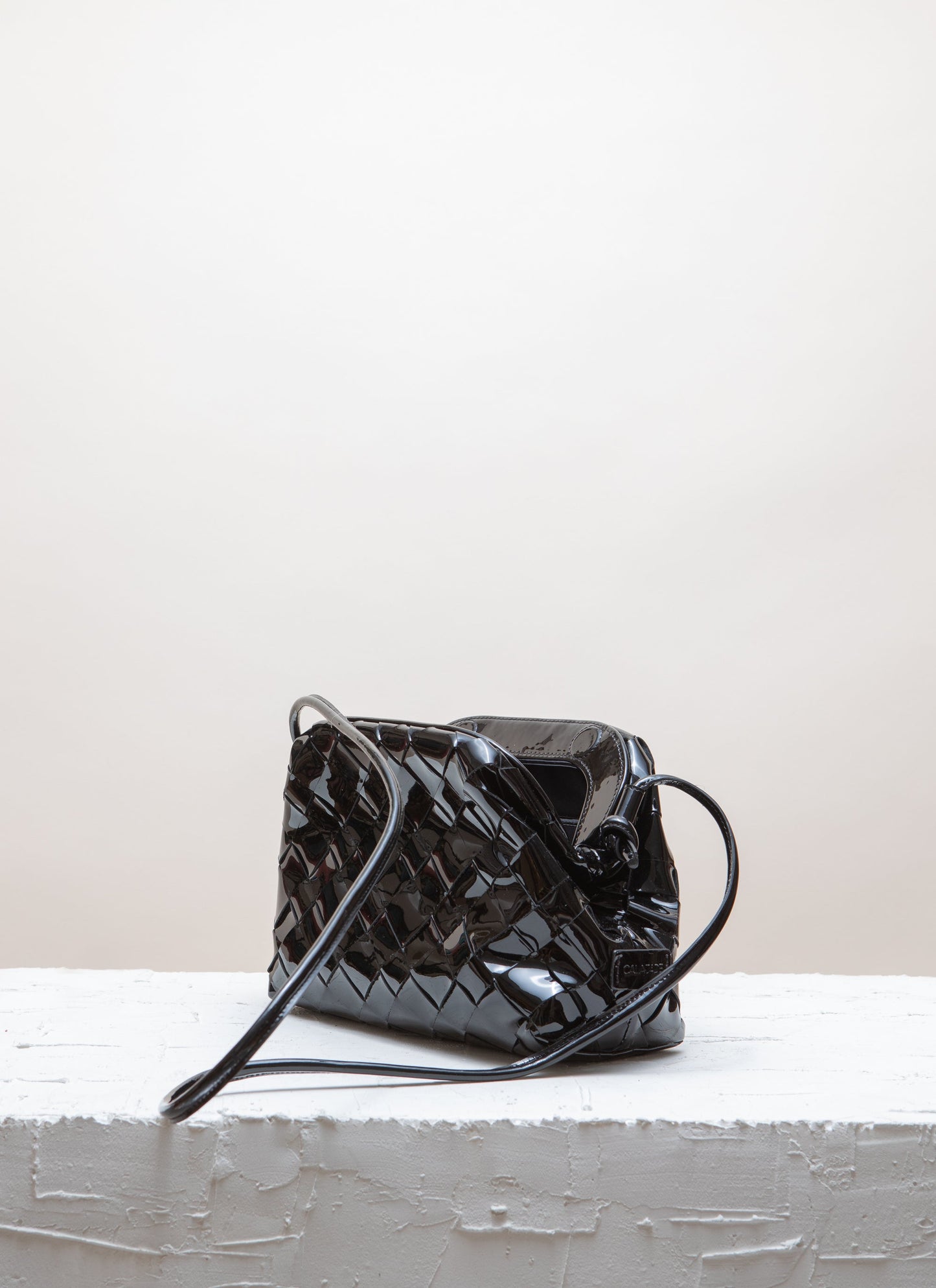 AIMEE Black Patent Clutch