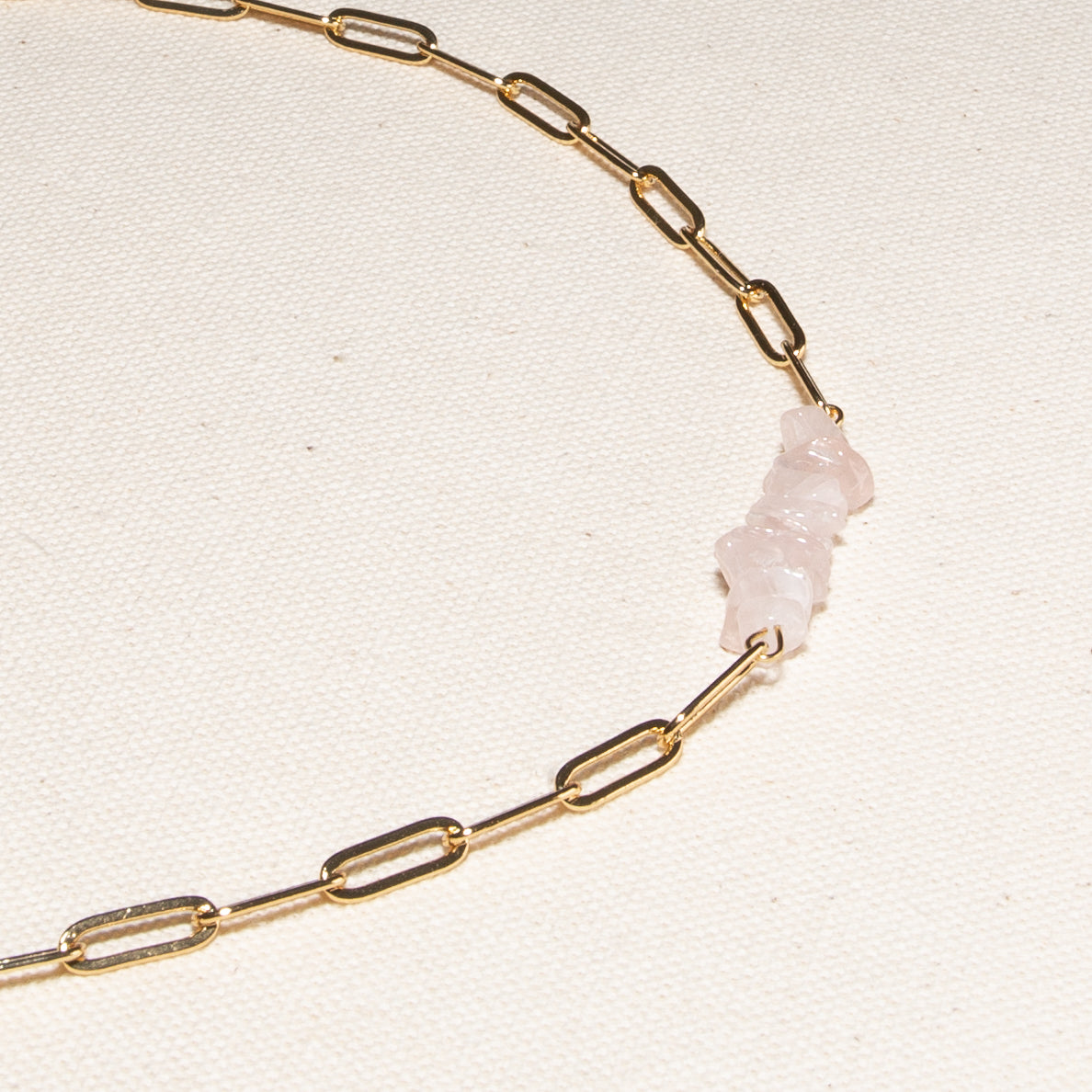 Sandrine Rose Quartz Necklace