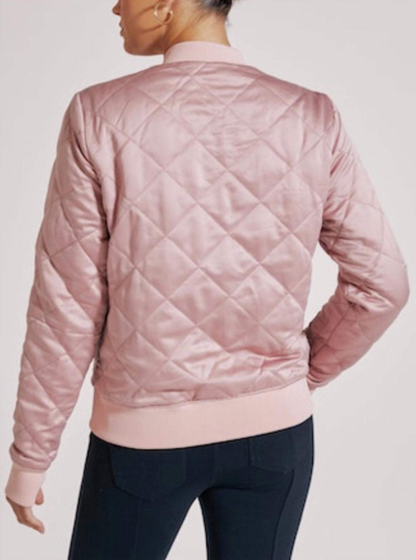 Camo Reversible Bomber Jacket In Peach Blush