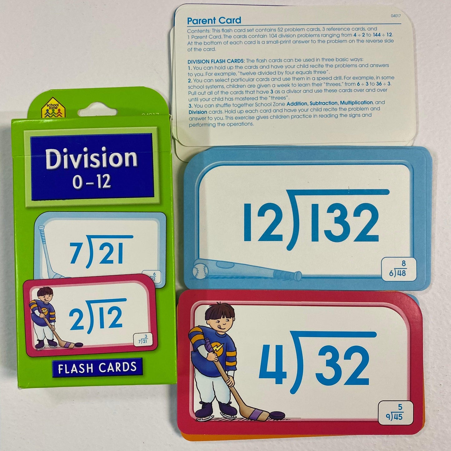 School Zone - DIVISION 0-12 Flash Cards